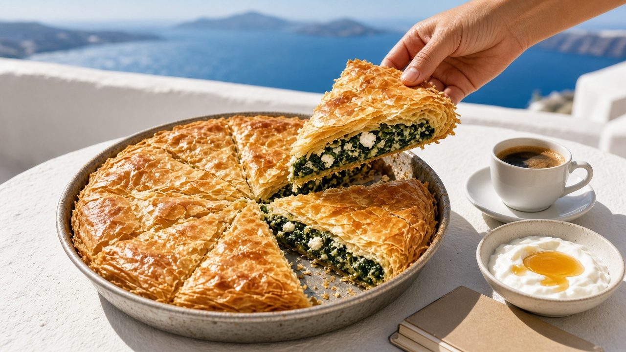 Spanakopita (Baking-Tray Spinach Pie)