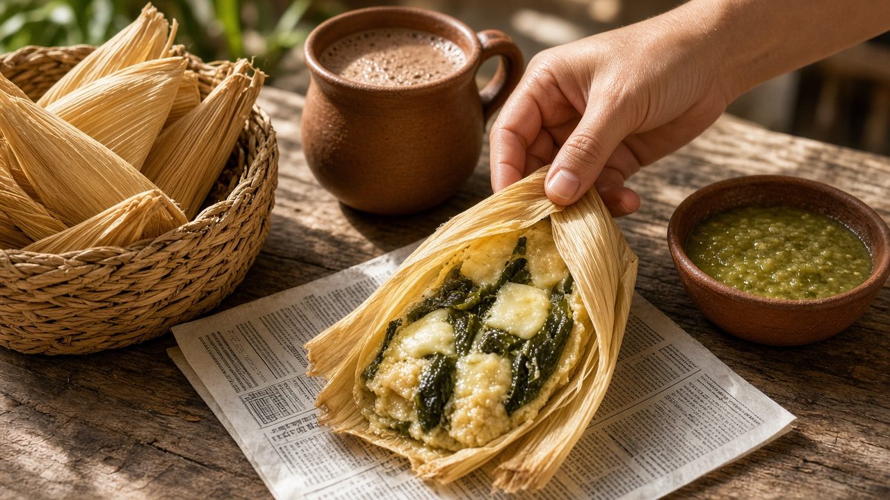 Tamales de Rajas con Queso