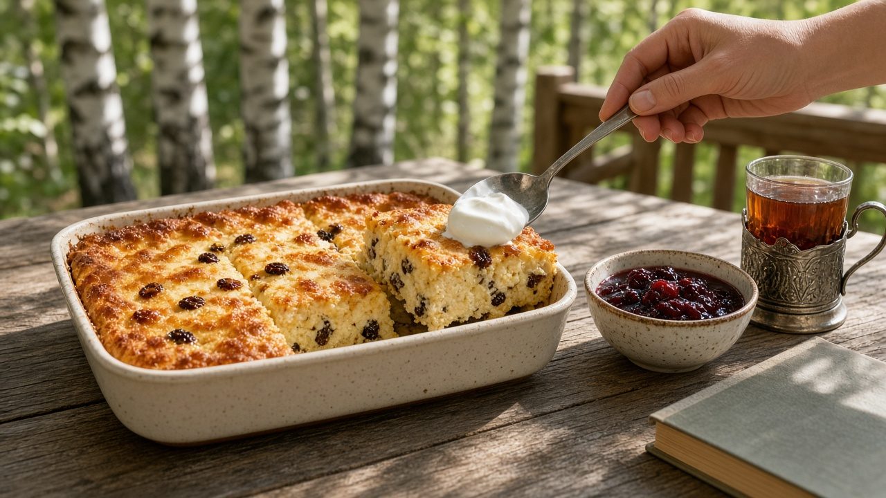 Tvorozhnaya Zapekanka (Farmer Cheese Bake)